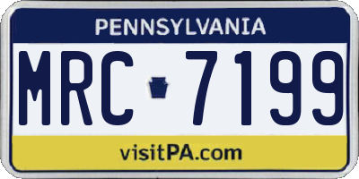 PA license plate MRC7199