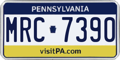 PA license plate MRC7390