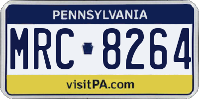 PA license plate MRC8264