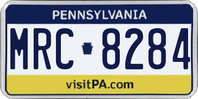 PA license plate MRC8284