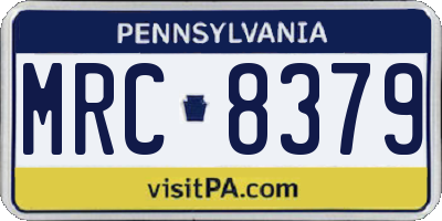 PA license plate MRC8379