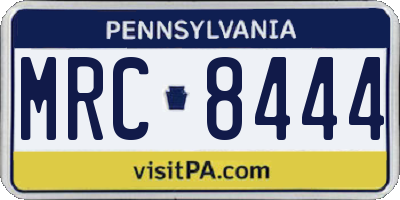 PA license plate MRC8444