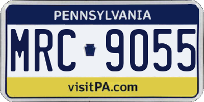 PA license plate MRC9055