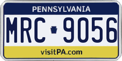 PA license plate MRC9056