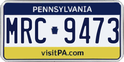 PA license plate MRC9473