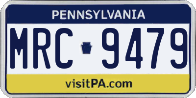 PA license plate MRC9479