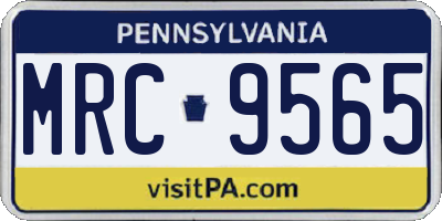 PA license plate MRC9565