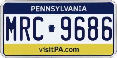 PA license plate MRC9686