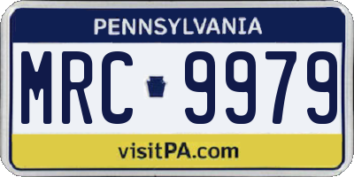 PA license plate MRC9979