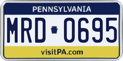 PA license plate MRD0695