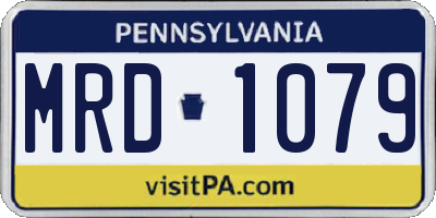 PA license plate MRD1079