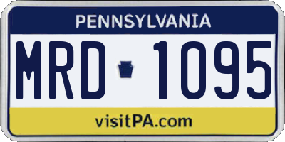 PA license plate MRD1095