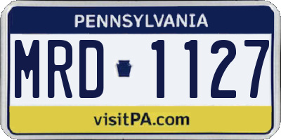 PA license plate MRD1127