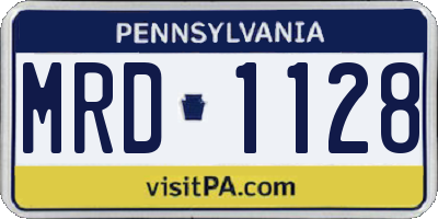 PA license plate MRD1128