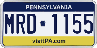 PA license plate MRD1155