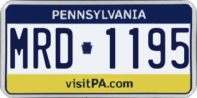 PA license plate MRD1195