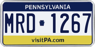 PA license plate MRD1267