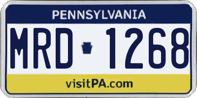 PA license plate MRD1268