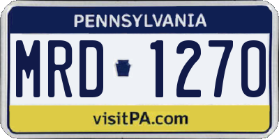 PA license plate MRD1270