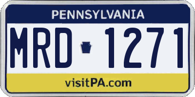 PA license plate MRD1271
