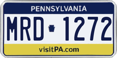 PA license plate MRD1272