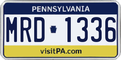 PA license plate MRD1336