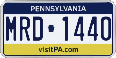 PA license plate MRD1440