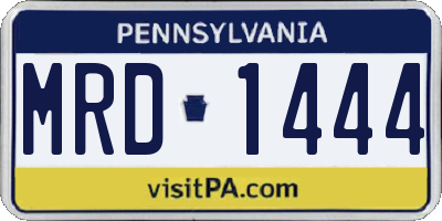PA license plate MRD1444