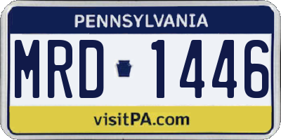 PA license plate MRD1446