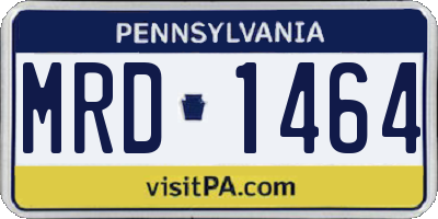 PA license plate MRD1464