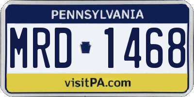PA license plate MRD1468