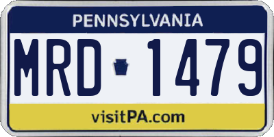 PA license plate MRD1479