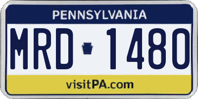 PA license plate MRD1480