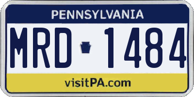 PA license plate MRD1484