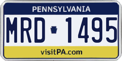 PA license plate MRD1495