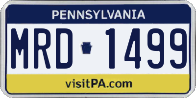 PA license plate MRD1499