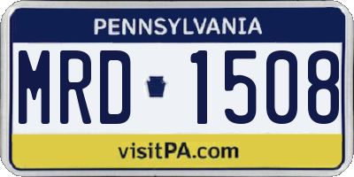 PA license plate MRD1508