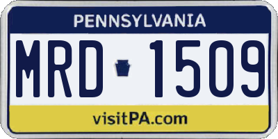 PA license plate MRD1509