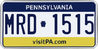 PA license plate MRD1515