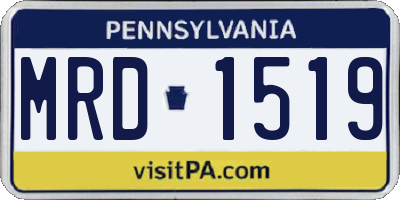 PA license plate MRD1519