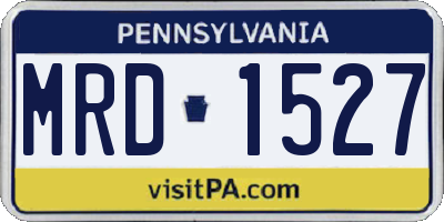 PA license plate MRD1527