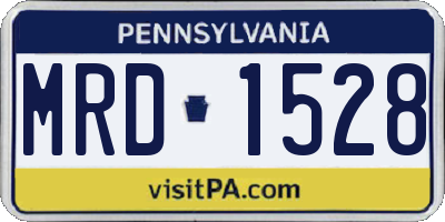 PA license plate MRD1528
