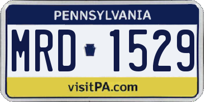 PA license plate MRD1529