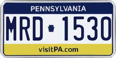 PA license plate MRD1530