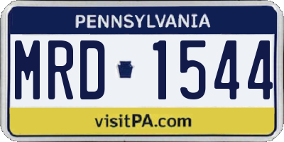 PA license plate MRD1544