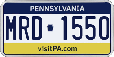 PA license plate MRD1550