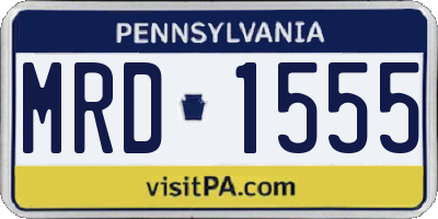 PA license plate MRD1555