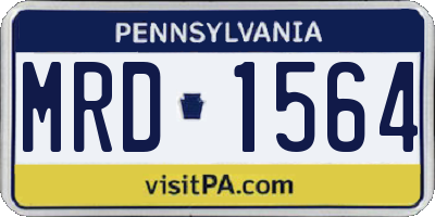 PA license plate MRD1564