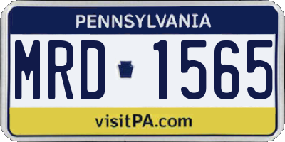 PA license plate MRD1565