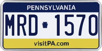 PA license plate MRD1570